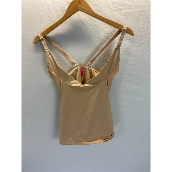 SPANX SLIMPLICITY Beige Open Bust Cami‎ Camisole Shaper Tank Size XL - Picture 1 of 8